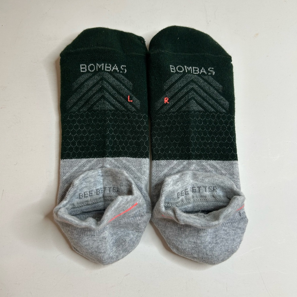Bombas New 4 pair RUN X Large Ankle Socks Green Gray - Picture 3 of 6